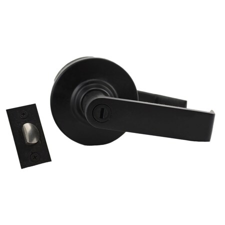 Schlage Commercial Privacy Saturn Lever 47267038 2-3/4" Springlatch ANSI Strike Matte Black ALX40SAT622